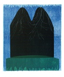 Artist: Buckley, Sue. | Title: Snow mountains. | Date: 1974 | Technique: woodcut, printed in colour, from multiple blocks | Copyright: This work appears on screen courtesy of Sue Buckley and her sister Jean Hanrahan