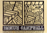 Artist: b'ARNOLD, Raymond' | Title: b'Denise Campbell - An exhibition of paintings and prints.' | Date: 1986-87 | Technique: b'screenprint, printed in colour, from three stencils'