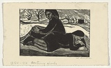Artist: Groblicka, Lidia | Title: Resting girls | Date: 1956-57 | Technique: woodcut, printed in black ink, from one block