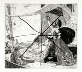 Artist: b'FEINT, Adrian' | Title: b'Anthony and Cleopatra [Plate two].' | Date: c.1922 | Technique: b'etching, printed in black ink, from one plate' | Copyright: b'Courtesy the Estate of Adrian Feint'