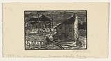 Artist: Groblicka, Lidia | Title: Landscape from Nowy Sacz | Date: 1955-56 | Technique: woodcut, printed in black ink, from one block