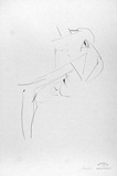 Artist: b'Powditch, Peter.' | Title: b'not titled [seated male nude]' | Date: c.1972 | Technique: b'lithograph, printed in black ink, from one plate'