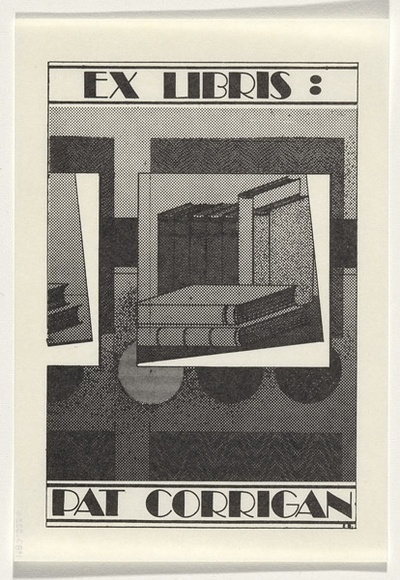 Artist: b'UNKNOWN' | Title: b'Bookplate: Pat Corrigan' | Technique: b'offset-lithograph'
