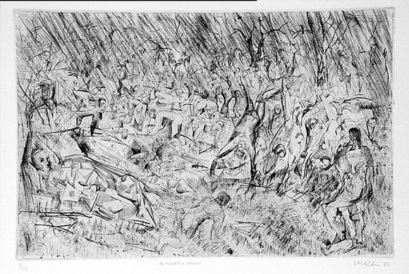 Artist: b'RUBIN, Victor' | Title: b'Acrobats and dance' | Date: 1982 | Technique: b'etching and drypoint, printed in black ink, from one plate' Artist: b'RUBIN, Victor' | Title: b'Acrobats and dance' | Date: 1982 | Technique: b'etching and drypoint, printed in black ink, from one plate'