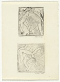 Artist: b'BOYD, Arthur' | Title: b'Nudes with joined feet.' | Date: (1962-63) | Technique: b'drypoint, printed in black ink, from one plate'