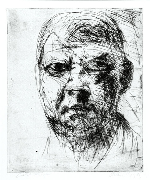 Artist: b'BOYD, Arthur' | Title: b'Self portrait.' | Date: (1962-63) | Technique: b'etching, printed in black ink, with plate-tone, from one plate' Artist: b'BOYD, Arthur' | Title: b'Self portrait.' | Date: (1962-63) | Technique: b'etching, printed in black ink, with plate-tone, from one plate'