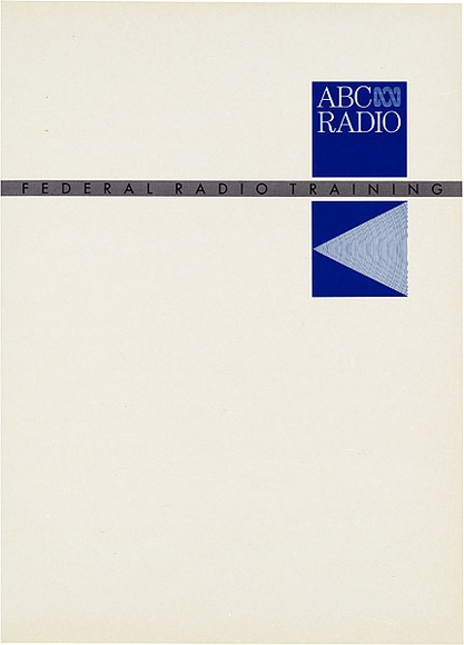 Artist: REDBACK GRAPHIX | Title: Publication: Federal Radio Training - ABC Radio | Date: c.1985 | Technique: offset-lithograph, printed in colour, from two plates