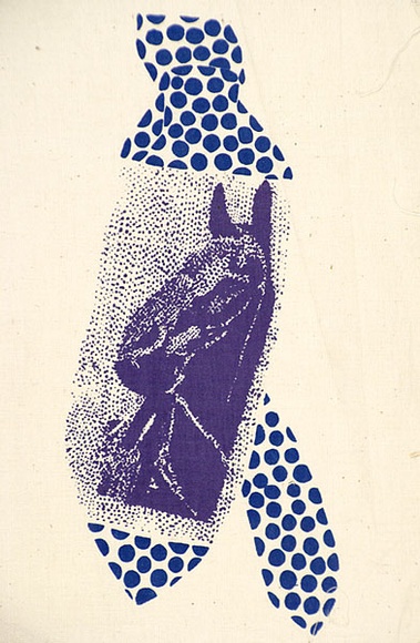 Artist: Clutterbuck, Bob. | Title: Horse tie: from the portfolio Rare birds with sticky wings. | Date: c.1978 | Technique: screenprint, printed in colour, from multiple stencils