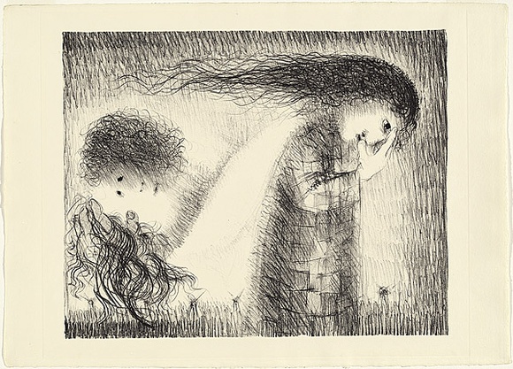 Artist: b'BOYD, Arthur' | Title: b'St Francis when young turning aside.' | Date: (1965) | Technique: b'lithograph, printed in black ink, from one plate' | Copyright: b'Reproduced with permission of Bundanon Trust' Artist: b'BOYD, Arthur' | Title: b'St Francis when young turning aside.' | Date: (1965) | Technique: b'lithograph, printed in black ink, from one plate' | Copyright: b'Reproduced with permission of Bundanon Trust'