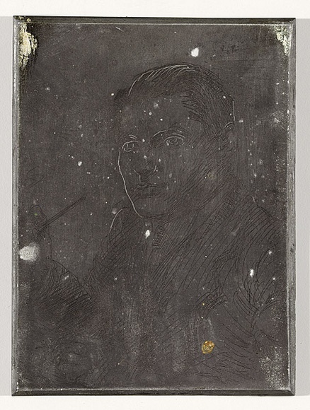 Artist: b'Bell, George..' | Title: b'Self-portrait no 10.' | Date: 1913 | Technique: b'etched zinc plate'