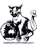Artist: WORSTEAD, Paul | Title: To destroy the world ... we had to save it | Date: 1992 | Technique: screenprint, printed in colour, from five stencils | Copyright: This work appears on screen courtesy of the artist
