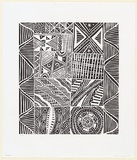 Artist: Orsto, Josette. | Title: Design | Date: 1998, 29 June | Technique: linocut, printed in black ink, from one block