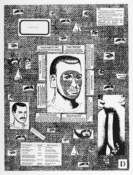 Artist: b'McDiarmid, David.' | Title: b'(Queer)' | Date: (1979) | Technique: b'offset-lithograph, printed in black ink'