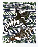 Artist: Buckley, Harold Lawrence. | Title: Endless Time | Date: 1992 | Technique: linocut