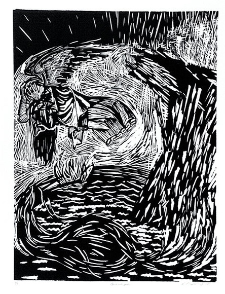 Artist: b'Propsting, Ruth.' | Title: b'Apocalypse' | Date: 1985 | Technique: b'woodcut, printed in black ink, from one block' Artist: b'Propsting, Ruth.' | Title: b'Apocalypse' | Date: 1985 | Technique: b'woodcut, printed in black ink, from one block'