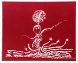 Artist: b'Shearer, Mitzi.' | Title: b'Mandrake' | Date: 1979 | Technique: b'lithograph, printed in red, from one plate'