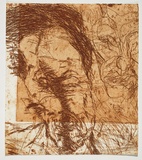 Artist: PARR, Mike | Title: Alphabet/Haemorrhage. | Date: 1992-93 | Technique: etching, printed in red ochre ink, from one plate