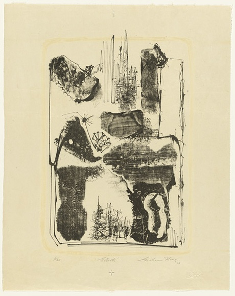 Artist: b'King, Grahame.' | Title: b'Etude' | Date: 1970 | Technique: b'lithograph, printed in colour, from two stones [or plates]'
