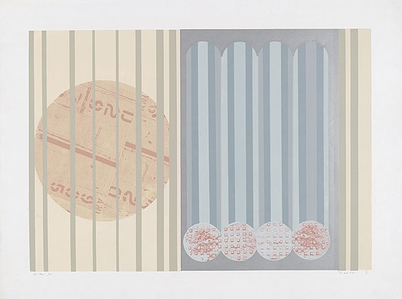 Artist: b'MEYER, Bill' | Title: b'The Earth, I die' | Date: 1970 | Technique: b'screenprint, printed in nine colours, from hand cut, open screen and photo ortho screen' | Copyright: b'\xc2\xa9 Bill Meyer' Artist: b'MEYER, Bill' | Title: b'The Earth, I die' | Date: 1970 | Technique: b'screenprint, printed in nine colours, from hand cut, open screen and photo ortho screen' | Copyright: b'\xc2\xa9 Bill Meyer'