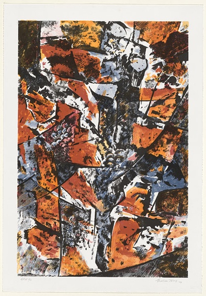 Artist: b'King, Grahame.' | Title: b'not titled [Poem V]' | Date: 2000, May | Technique: b'lithograph, printed in colour, from five stones [or plates]'