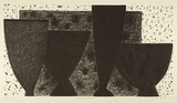 Artist: Lincoln, Kevin. | Title: Four bowls | Date: 1989 | Technique: lithograph, printed in black ink, from one stone