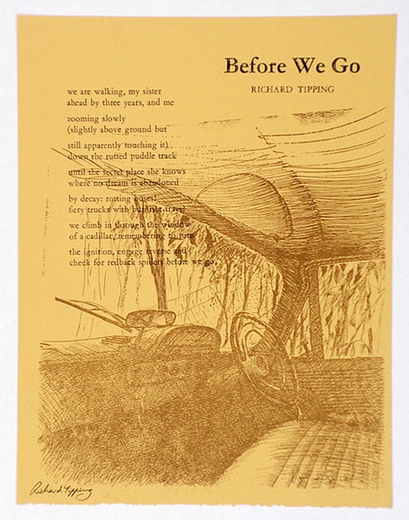 Artist: b'TIPPING, Richard' | Title: b'Before We Go, with drawings by Vytas Serelis.' | Date: 1976 Artist: b'TIPPING, Richard' | Title: b'Before We Go, with drawings by Vytas Serelis.' | Date: 1976