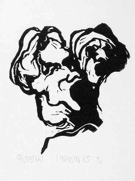 Artist: b'Lincoln, Kevin.' | Title: b'Protesters' | Date: 1965 | Technique: b'linocut, printed in black ink, from one block' | Copyright: b'\xc2\xa9 Kevin Lincoln. Licensed by VISCOPY, Australia' Artist: b'Lincoln, Kevin.' | Title: b'Protesters' | Date: 1965 | Technique: b'linocut, printed in black ink, from one block' | Copyright: b'\xc2\xa9 Kevin Lincoln. Licensed by VISCOPY, Australia'