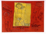 Artist: HANRAHAN, Barbara | Title: No fat women in Canada now! | Date: 1985 | Technique: etching, printed in colour, from three plates