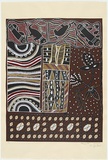 Artist: Yunupingu, Dhopiya. | Title: Gapu, Tubig, Air, Water. | Date: 1997 | Technique: screenprint, printed in colour, from multiple stencils