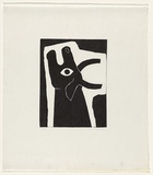 Artist: Groblicka, Lidia | Title: Cow | Date: 1969 | Technique: woodcut, printed in black ink, from one block