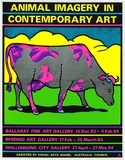 Artist: REDBACK GRAPHIX | Title: Animal imagery in contemporary art. | Date: 1983, before 14 December | Technique: screenprint, printed in colour, from five stencils | Copyright: © Michael Callaghan