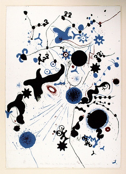 Artist: b'Lanceley, Colin.' | Title: bThe stars in my true love's eyes. | Date: 1965 | Technique: b'lithograph, printed in colour, from multiple zinc plates' | Copyright: b'\xc2\xa9 Colin Lanceley. Licensed by VISCOPY, Australia' Artist: b'Lanceley, Colin.' | Title: bThe stars in my true love's eyes. | Date: 1965 | Technique: b'lithograph, printed in colour, from multiple zinc plates' | Copyright: b'\xc2\xa9 Colin Lanceley. Licensed by VISCOPY, Australia'