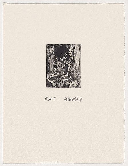 Artist: b'Harding, Nicholas.' | Title: b'Untitled (Seated woman).' | Date: 2002 | Technique: b'open-bite and aquatint, printed in black ink, from one plate' Artist: b'Harding, Nicholas.' | Title: b'Untitled (Seated woman).' | Date: 2002 | Technique: b'open-bite and aquatint, printed in black ink, from one plate'