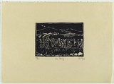 Artist: Nguyen, Tuyet Bach. | Title: Vu Quy [Traditional wedding] | Date: 1990 | Technique: linocut, printed in black ink, from one block