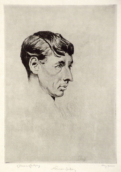 Artist: b'LINDSAY, Lionel' | Title: b'Norman Lindsay' | Date: 1918 | Technique: b'drypoint, printed in black ink with plate-tone, from one plate' | Copyright: b'Courtesy of the National Library of Australia' Artist: b'LINDSAY, Lionel' | Title: b'Norman Lindsay' | Date: 1918 | Technique: b'drypoint, printed in black ink with plate-tone, from one plate' | Copyright: b'Courtesy of the National Library of Australia'