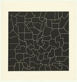 Artist: b'Marshall, John.' | Title: b'Map' | Date: 1994 | Technique: b'linocut, printed in black ink, from one block'