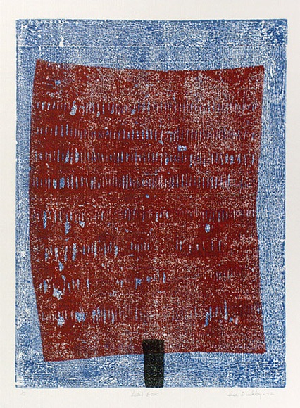 Artist: b'Buckley, Sue.' | Title: b'Letterbox.' | Date: 1972 | Technique: b'woodcut, printed in colour, from multiple blocks' | Copyright: b'This work appears on screen courtesy of Sue Buckley and her sister Jean Hanrahan' Artist: b'Buckley, Sue.' | Title: b'Letterbox.' | Date: 1972 | Technique: b'woodcut, printed in colour, from multiple blocks' | Copyright: b'This work appears on screen courtesy of Sue Buckley and her sister Jean Hanrahan'
