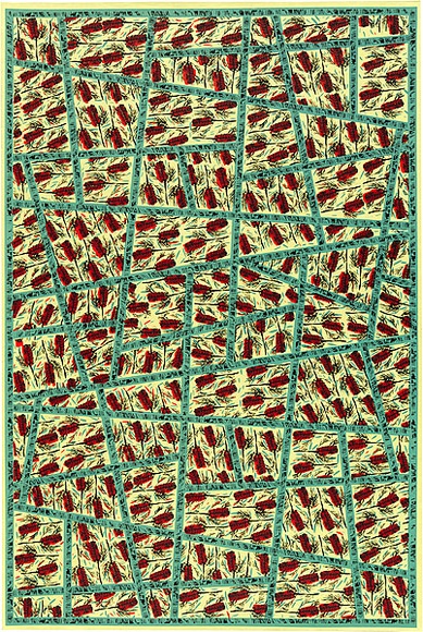Artist: b'Alder, Alison.' | Title: b'Wrapping paper: Banksia' | Date: 1986 | Technique: b'screenprint, printed in colour, from three stencils' Artist: b'Alder, Alison.' | Title: b'Wrapping paper: Banksia' | Date: 1986 | Technique: b'screenprint, printed in colour, from three stencils'