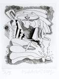 Artist: LEACH-JONES, Alun | Title: not titled | Date: 1987 | Technique: hardground etching, printed in black ink, from one zinc plate | Copyright: Courtesy of the artist