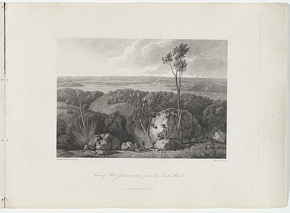 Title: b'View of Port Jackson, taken from the South Head.' | Date: 1814 | Technique: b'engraving, printed in black ink, from one copper plate' Title: b'View of Port Jackson, taken from the South Head.' | Date: 1814 | Technique: b'engraving, printed in black ink, from one copper plate'