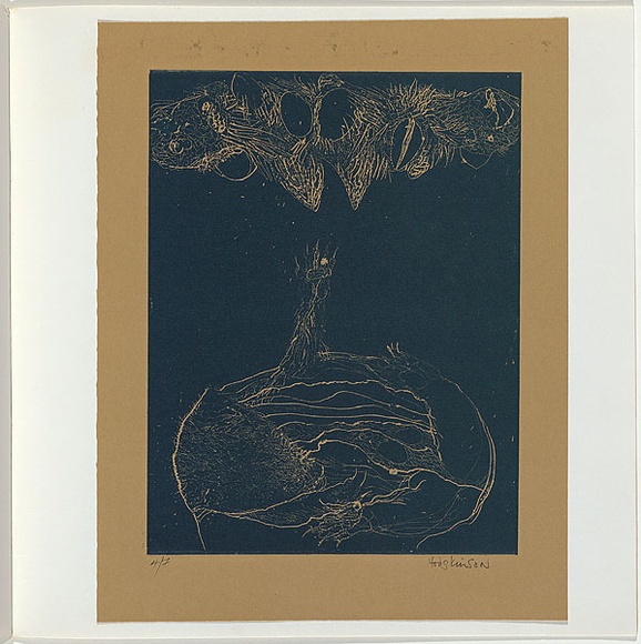 Artist: b'Hodgkinson, Frank.' | Title: b'not titled.' | Date: 1971 | Technique: b'hard ground, reverse proof'