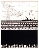 Artist: Parnaby, Beth. | Title: Early coal mines in Newcastle | Date: 1985 | Technique: etching and colour lithograph