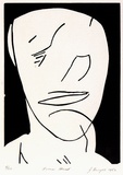 Artist: Burgess, Jeff. | Title: Human head. | Date: 1982 | Technique: linocut, printed in black ink, from one block