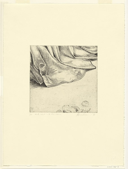 Artist: b'Headlam, Kristin.' | Title: b'...and went into the house.' | Date: 1998 | Technique: b'etching, printed in black ink, from one plate' | Copyright: b'\xc2\xa9 Kristin Headlam, Licensed by VISCOPY, Australia' Artist: b'Headlam, Kristin.' | Title: b'...and went into the house.' | Date: 1998 | Technique: b'etching, printed in black ink, from one plate' | Copyright: b'\xc2\xa9 Kristin Headlam, Licensed by VISCOPY, Australia'