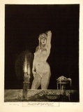 Artist: LINDSAY, Lionel | Title: Herodiade in the mirror | Date: 1919 | Technique: etching, aquatint and burnishing, printed in warm black ink, from one plate | Copyright: Courtesy of the National Library of Australia