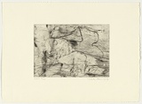 Artist: b'PARR, Mike' | Title: b'Gun into vanishing point 24' | Date: 1988-89 | Technique: b'drypoint and foul biting, printed in black ink, from one copper plate'