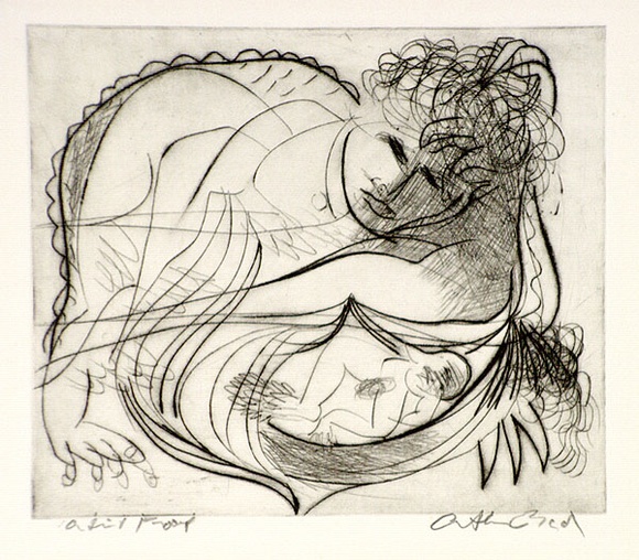 Artist: b'BOYD, Arthur' | Title: b'Resting figure with small nude inset.' | Date: (1968-69) | Technique: b'etching and drypoint, printed in black ink, from one plate' | Copyright: b'Reproduced with permission of Bundanon Trust' Artist: b'BOYD, Arthur' | Title: b'Resting figure with small nude inset.' | Date: (1968-69) | Technique: b'etching and drypoint, printed in black ink, from one plate' | Copyright: b'Reproduced with permission of Bundanon Trust'