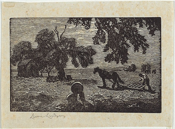 Artist: b'LINDSAY, Lionel' | Title: b'Harrowing, Windsor, N.S.W.' | Date: 1923 | Technique: b'wood-engraving, printed in black ink, from one block' | Copyright: b'Courtesy of the National Library of Australia' Artist: b'LINDSAY, Lionel' | Title: b'Harrowing, Windsor, N.S.W.' | Date: 1923 | Technique: b'wood-engraving, printed in black ink, from one block' | Copyright: b'Courtesy of the National Library of Australia'