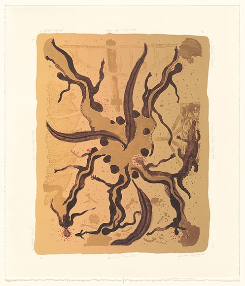 Artist: b'Hookey, Gordon.' | Title: b'One Time, Many Place, One Place, Many Times, Many Times, One Place, Many Places, One Time' | Date: 1995 | Technique: b'lithograph, screenprint printed in colour' | Copyright: b'\xc2\xa9 Gordon Hookey' Artist: b'Hookey, Gordon.' | Title: b'One Time, Many Place, One Place, Many Times, Many Times, One Place, Many Places, One Time' | Date: 1995 | Technique: b'lithograph, screenprint printed in colour' | Copyright: b'\xc2\xa9 Gordon Hookey'