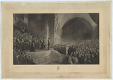 Artist: ROBERTS, Tom | Title: Opening of the first Parliament of the Australian Commonwealth, 9th May 1901 - with remarque of Edward VII. | Date: c.1903 | Technique: photogravure